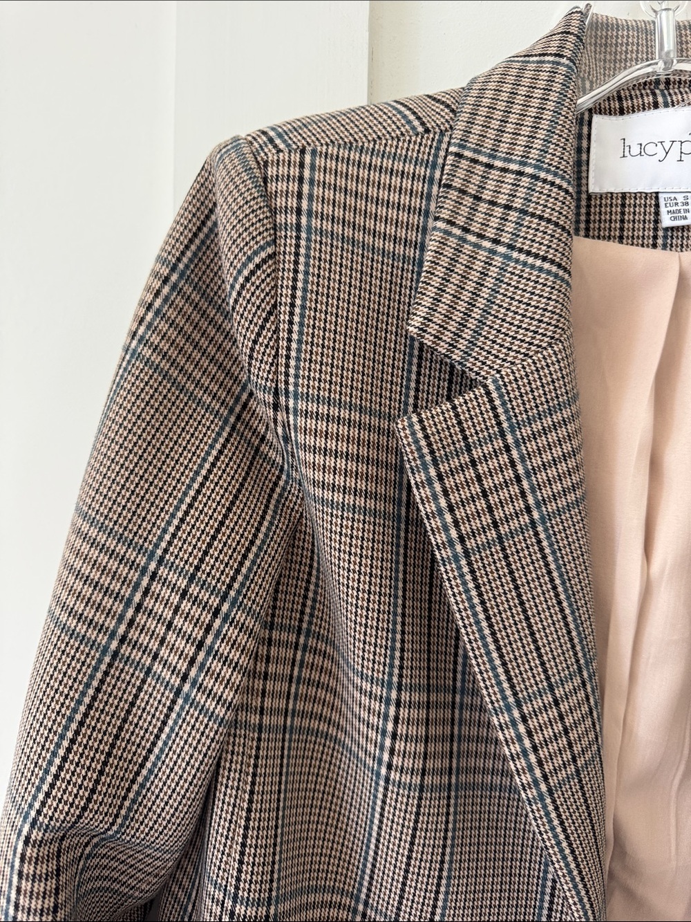 Lucy Paris Women’s Sherlock Plaid Blazer Plaid Size S - Picture 5 of 9